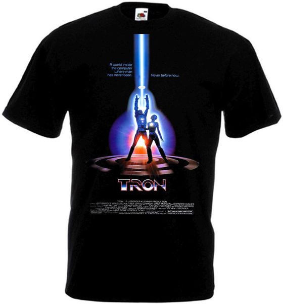 

tron movie poster майка черный все размеры новые +2018 мода незнакомец вещи t-shirt мужчины мужчины с коротким рукавом tee