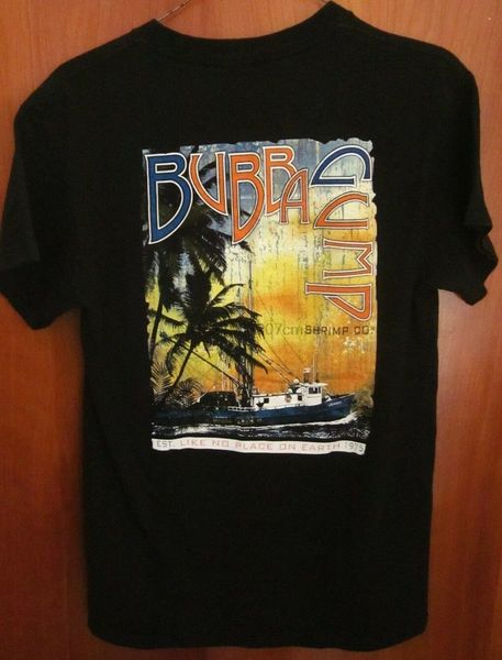 

bubba gump small t shirt forrest restaurant chicago tee like no place on earth(1