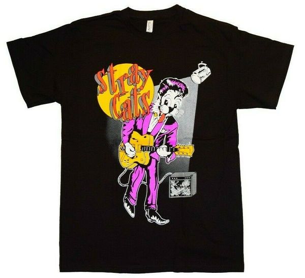 

stray cats new men t-shirt gonna ball build for speed original cool rock shirt