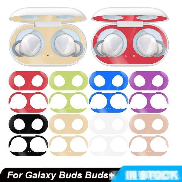 

inside dust-proof guard for samsung galaxy buds buds plus sticker charging box skin sticker for samsung buds earphone metal stickers