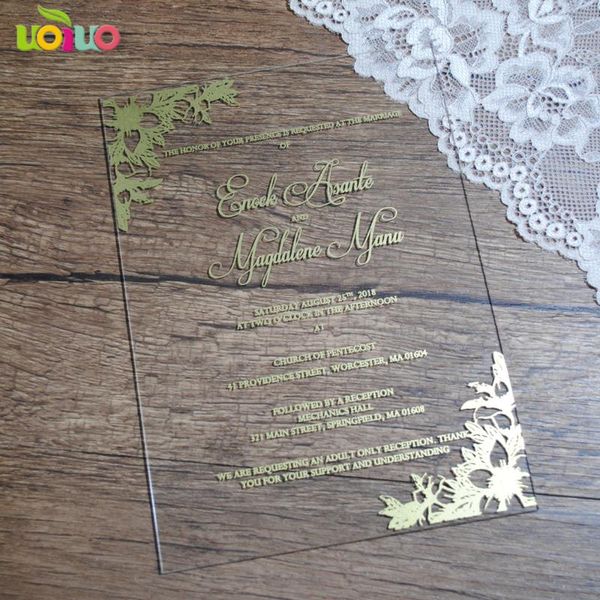 

greeting cards est wholesale personalised printable clear acrylic wedding invitation