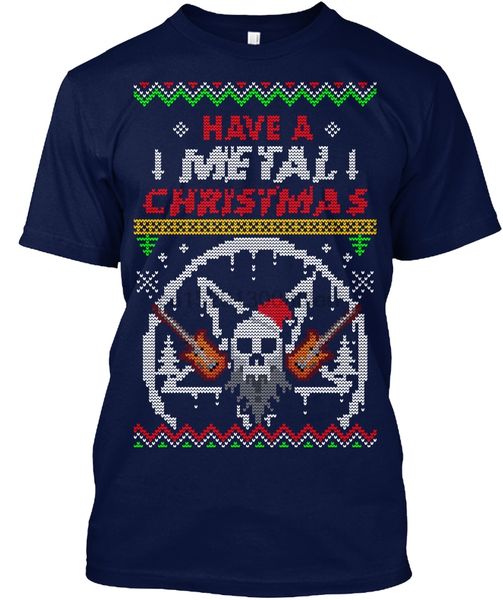 

have a metal christmas ugly sweater popular tagless tee t shirt