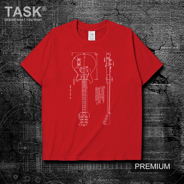 

guitar structure diagram rock guitarist mens t shirt sporting men's printed tees cotton clothing clothes summer, White;black