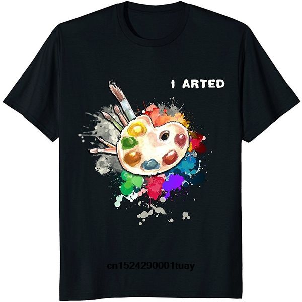 

я arted смешной art men t-shirt прохладный graphic красочный подарок нравится