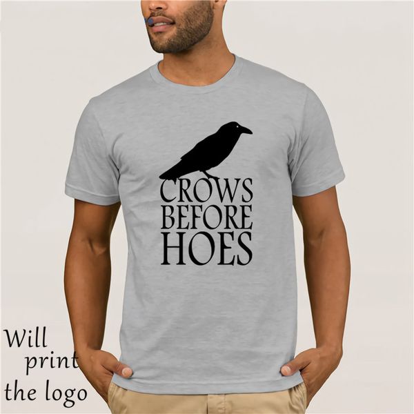 

fantasy mens t-shirt crows before hoes parody design novelty tv