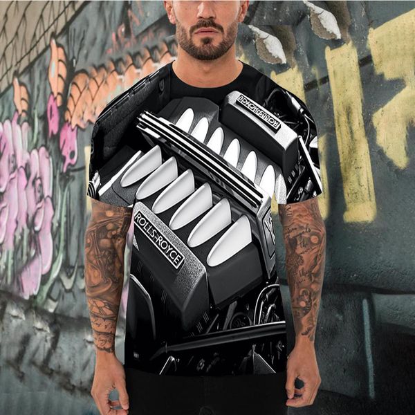 

engine loose summer 3d print shirts humor anime funny men clothing