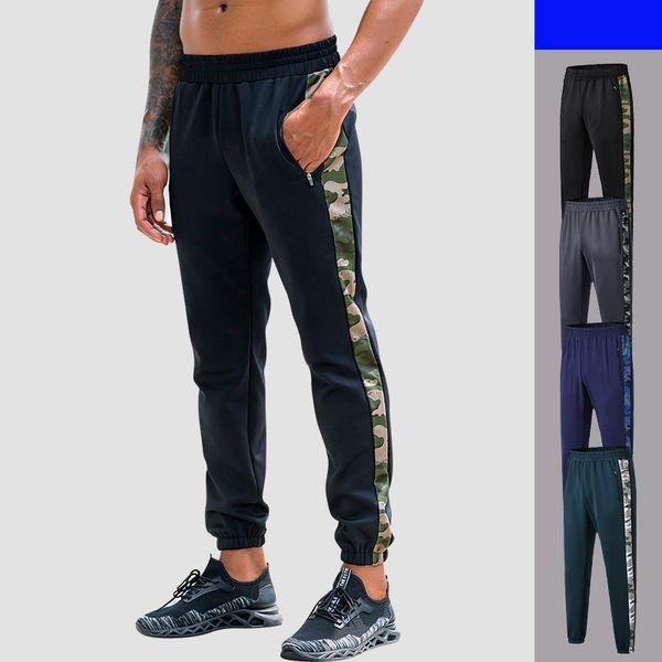 

yoga outfits men's loose sports trousers fitness running training camouflage pants stretch quick-drying casual beam, White;red