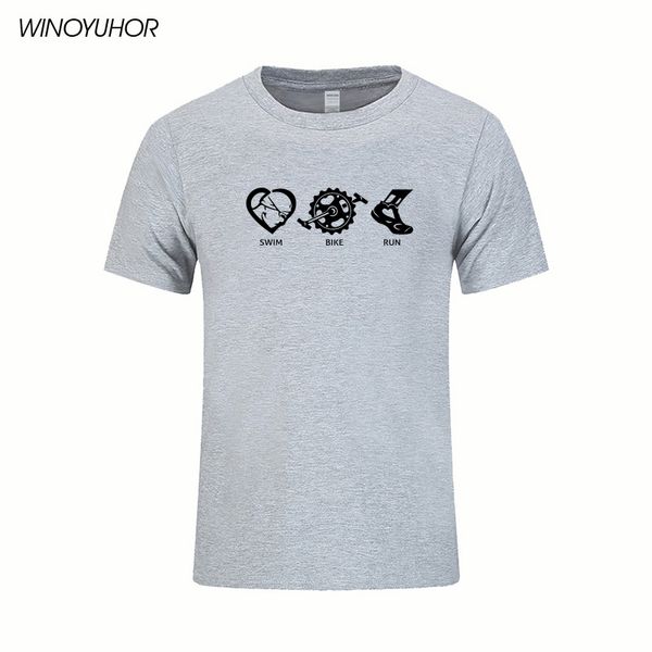 

modern triathlon t shirt men 2019 summer fashion short sleeve cotton cycle runer swimer print t-shirt sporting tee