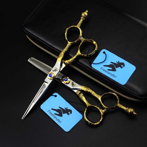 

hair scissors ander 6 inch gold crown hairdressing japanese titanium salon barber profissional 440c shears cutting