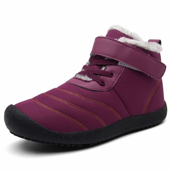 

swonco design snow boots women winter shoes velvet fur warm 2020 new female causal shoes ankle snow boots 45 46 47 size, Black
