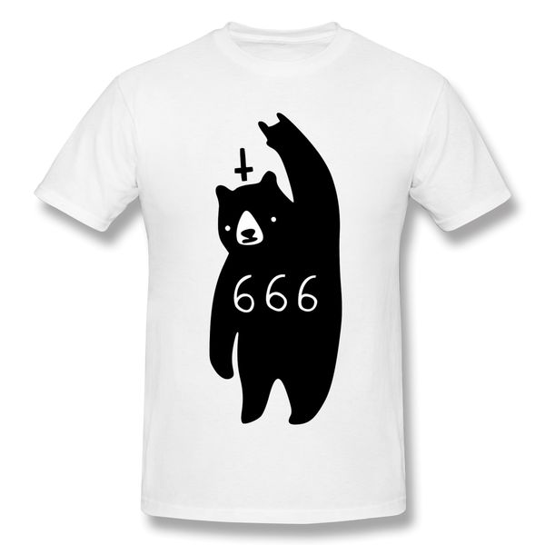 

t shirts men black bear metal t-shirt tee father day 100% cotton clothing pure cotton tees
