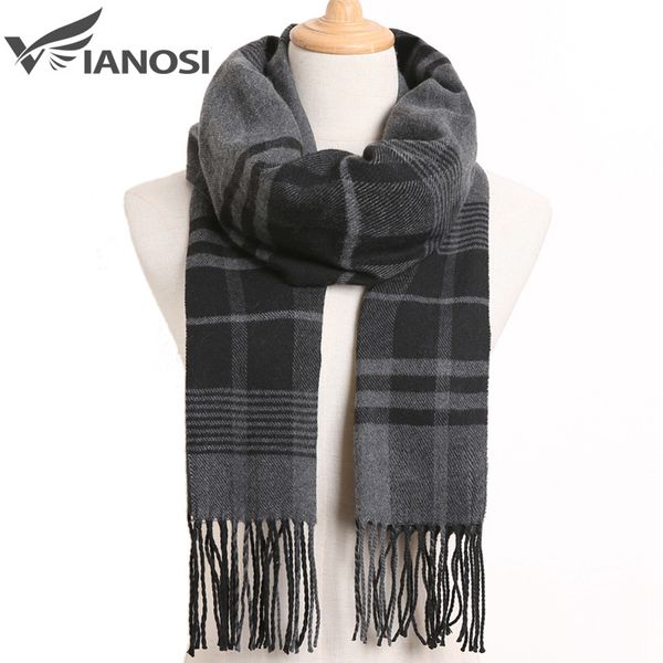 

vianosi] 2020 luxury design men scarf foulard plaid scarves poncho casual winter scarfs male bufandas hombre, Blue;gray