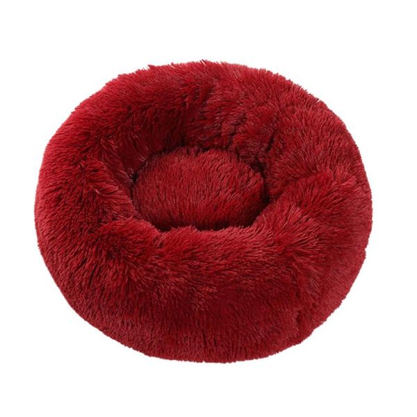 

soft pet plush round dog fashion kennel cat litter autumn and winter pet nest mat cat bed for drop shop