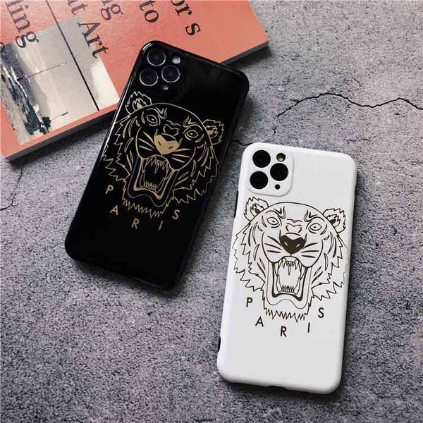 

Phone Case for IPhone SE2 11/11Pro/11Pro Max XSMAX XR XS/X 7P/8P 7/8 Fashion Phone Shell Tiger Head Pattern Protective Sleeve 2 Colors