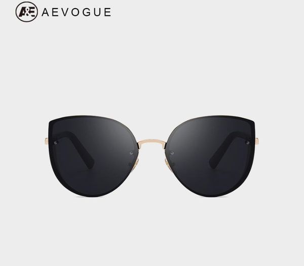

aevogue sunglasses women cat eye luxury mirror reflective gradient lens shining frame goggles sun glasses female uv400 ae0665, White;black