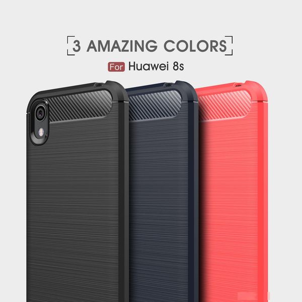 

carbon fiber phone cases texture flexible silicone for huawei p30 mate 20 pro honor v20 nova 4 y9 y7 y6 y5 2019