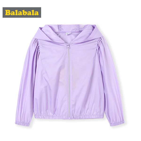 

balabala girls sun protection jacket 2020 summer children's baby coat girl hooded long-sleeved thin cartoon cute, Blue;gray