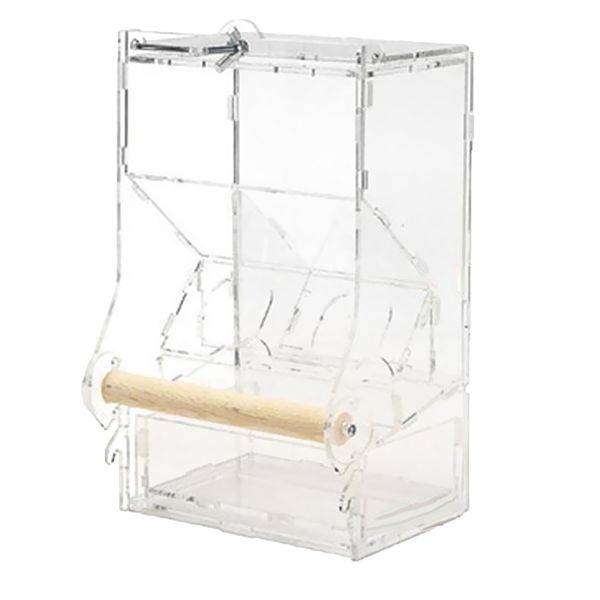 

diy прозрачная акриловой кормушка простой установка, легко заполнить для попугаев