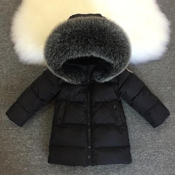 

hooded winter children down coat jacket thick warm girl&boy overcoat 2018 wadded parkas outerwear pockets kids snow outwear, Blue;gray