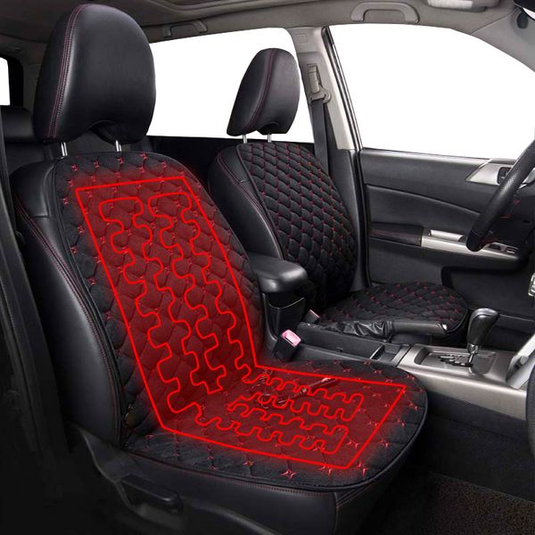 

autoyouth 12v car heated seat covers universal winter car seat cushion heating pads keep warm for funda asiento coche for 4