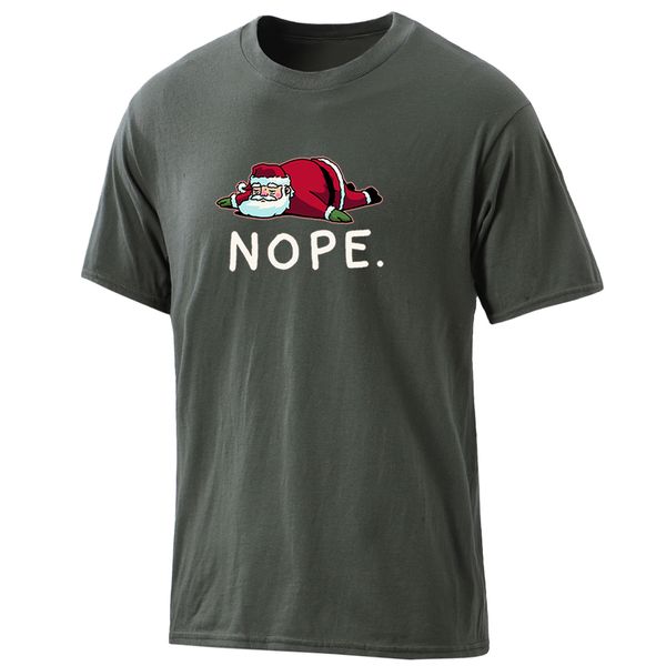 

mens santa claus nope gife funny print 100% cotton t-shirts fashion round neck male streetwear casual hip hop camisetas