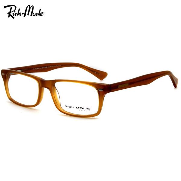 

acetate optical glasses frame men or women full rim square brown color myopia prescription eyeglasses rm00485 c10, Black