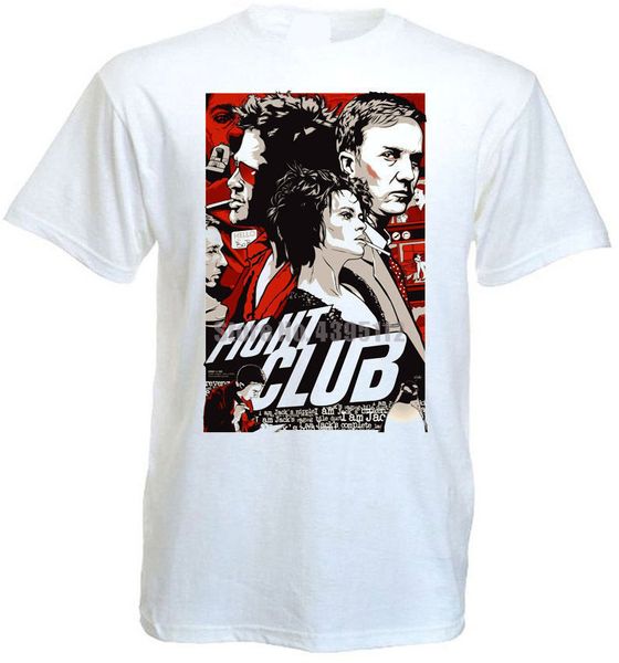 

бойцовский клуб v7 t shirt white movie poster все размеры s-5xl