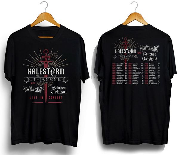 

новый halestorm в этом moment tour 2018 черный t-shirt men размер s-5xl