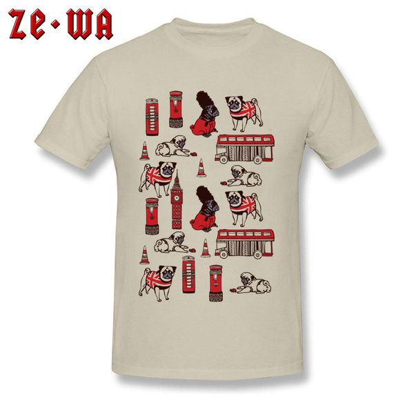 

funny cute kawaii london pug dog t-shirts 2018 new 100% cotton comfortable tshirts uk great britain england flag ing