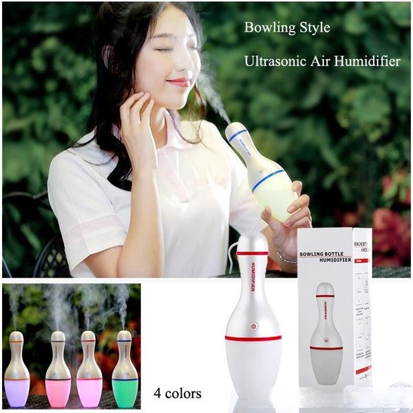 

bowling humidifier ultra-fine spray usb mini colorful portable night light moisturizing spray for office car room
