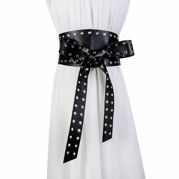 

200cm garment eyelets belt long cummerbunds punk rock style pu leather for victorian dress waist parts belts fashion accessories, Black;brown