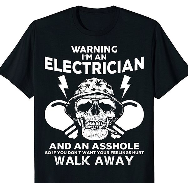 

mens electrician t shirt skull graphic tee electrician shirts o neck tee shirt short sleeve