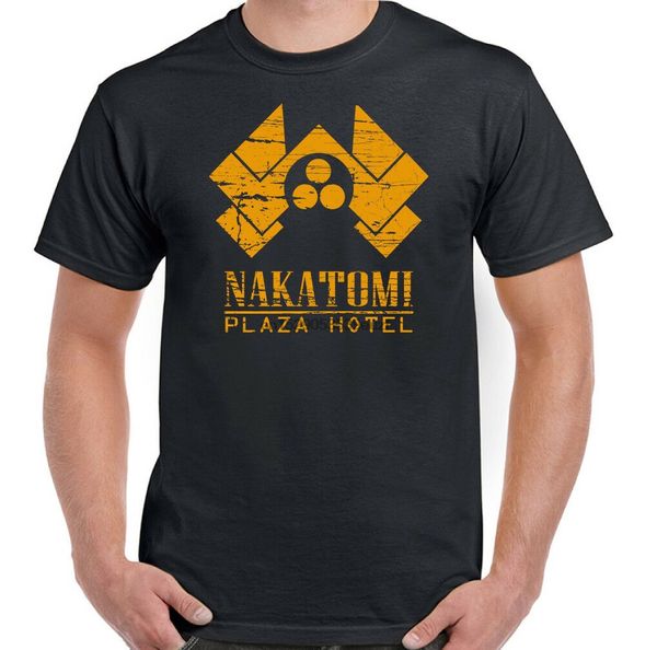 

nakatomi plaza l mens die hard inspired 90 movie t-shirt bruce willis film loose fit tee shirt