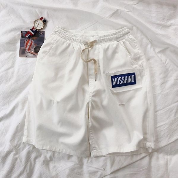 

summer ins five-point tooling shorts men's fashion brand korean style shorts casual pants loose bfstyle trendy straight casual pants xe, Blue