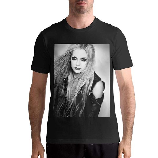 

мужской tshirts mans avril lavigne тис черный