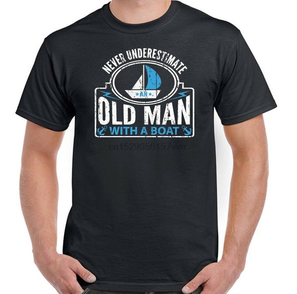 

never underestimate an old man with a boat mens funny sailing t-shirt sailor(3