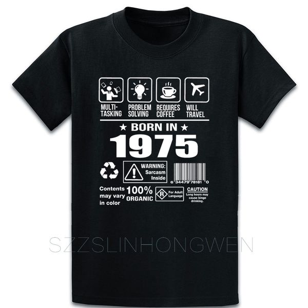 

родился в 1975 тенниска spring letter over размер s-5xl формальное графический хлопок новый стиль символов рубашка