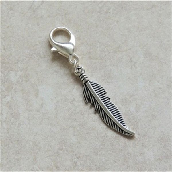

5 pcs feather stitch marker/progress keeper/clip on charm/bag charm/zipper/planner charm, Bronze;silver