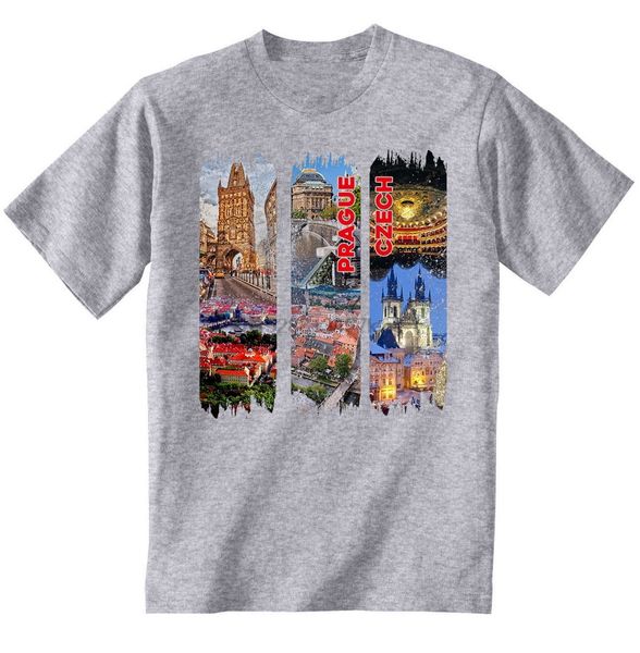 

прага czech new cotton серый tshirt верхнего качества топы футболочку