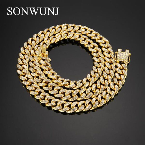 

12mm 18inch 20inch 24inch 30 inch hip hop iced out cuban chain cuban link chain necklace bling bling jewelry n322, Silver