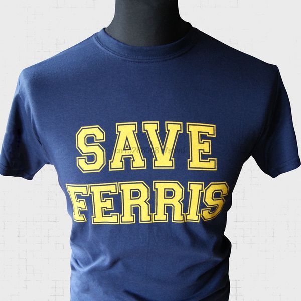 

сохранить феррис ретро кино t shirt vintage ferris buellers day off 80s прохладный синий новая футболки смешная tops tee new unisex весёлые