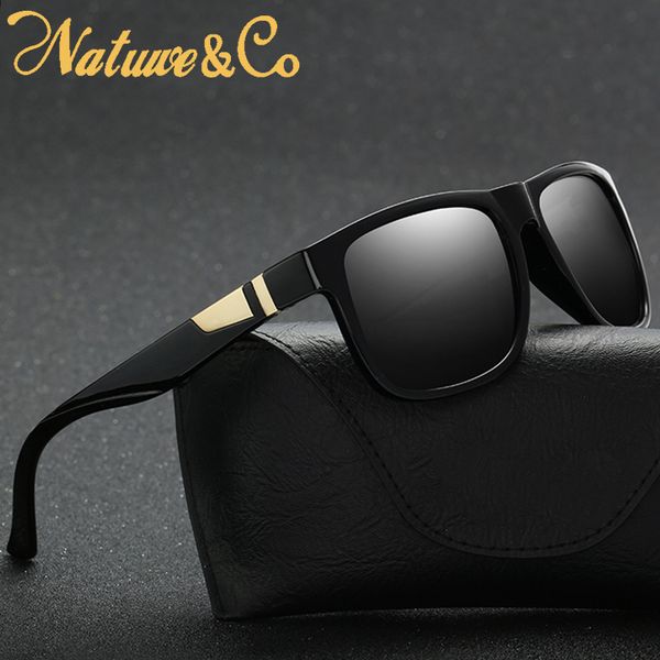

natuwe&co retro women polarized sunglasses men fashion driving eyewear uv400 53-47-18-135 mm, White;black
