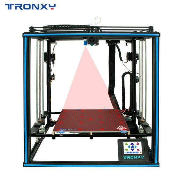 

printers 2021 est upgraded tronxy x5sa-2e 3d printer ultra-quiet driver corexy stable structure auto level dual titan extruders print