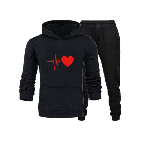 

tracksuit men hoodies pants suit set ropa hombre autumn winter sweatshirt two piece chandal hombre plus size 4xl, Gray