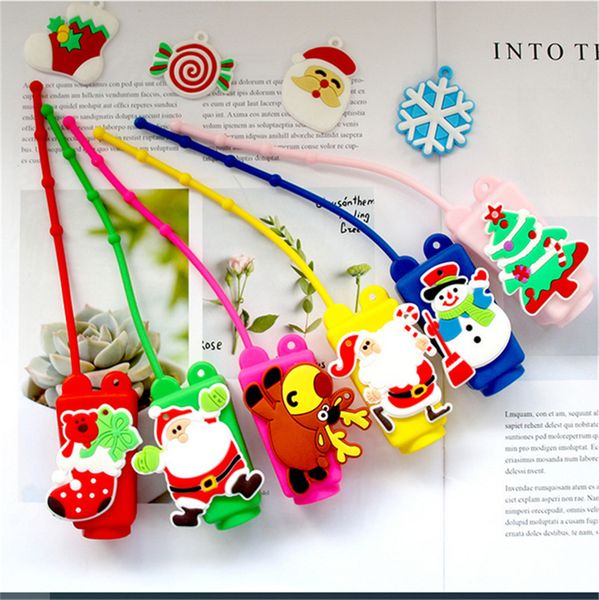 

30ml halloween christmas hand sanitizer bottle silicone case gel portable makeup container cleanser liquid empty bottle xmas gift toy e91101, Blue