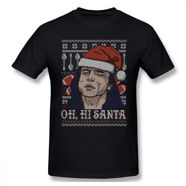 

oh hi santa the disaster artist christmas men t shirt pop harajuku 4xl 5xl 6xl o-neck cotton short sleeve custom men clothes