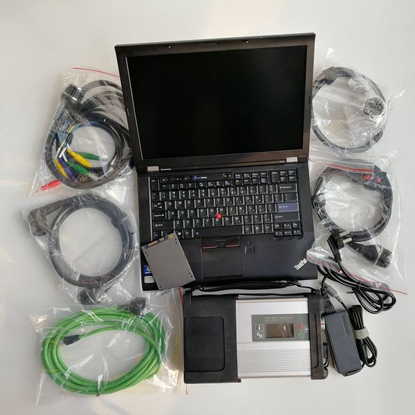 

auto diagnostic tool used lapcomputers t410 i7 4g mb star c5 compact 5 sd connect 360gb ssd v06.2023 soft-ware