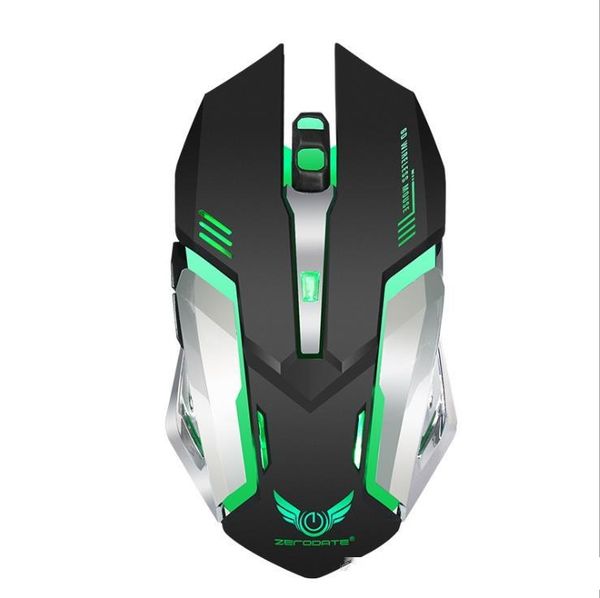 

new wireless mouse 2.4g rechargeable pelectric gaming mouse seven-color light 2400dpi adjustable
