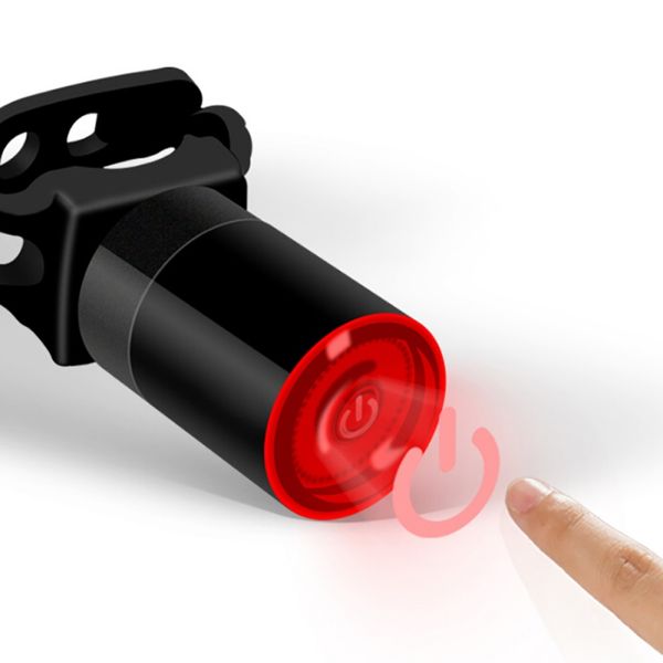 

bike lights 1pcs bicycle rear light auto start / sbrake detection waterproof smart usb rechargeable led tail