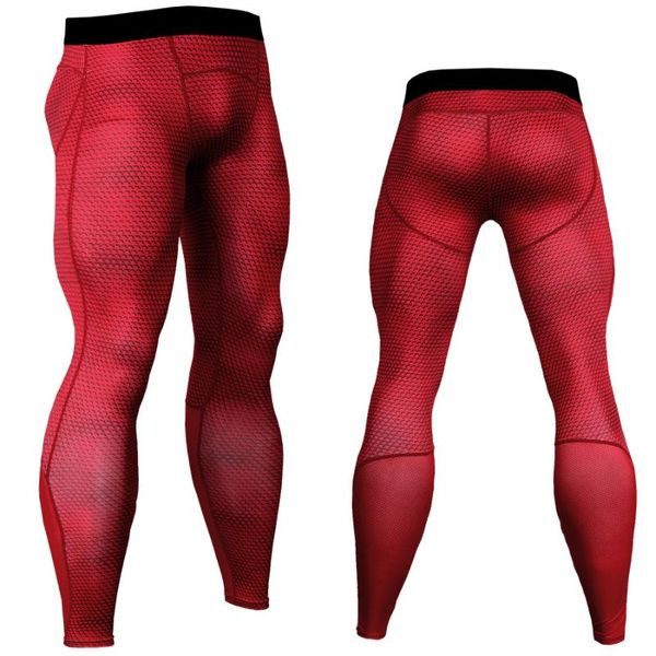

quick-drying pants men's tight training 3d printed trousers sports fitness running sweat-wicking quick-drying trousers, Blue
